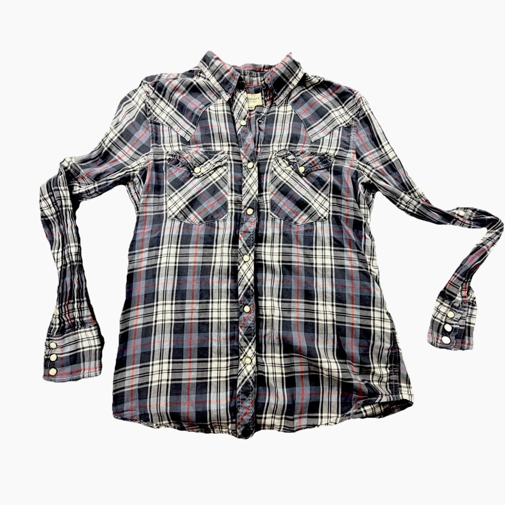 Denim & Supply Ralph Lauren Plaid Snap Button Shirt XS Western Top